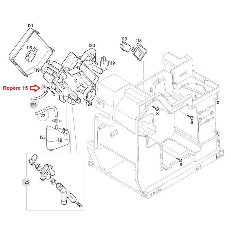 SW-K 3x joint torique joint à lèvre compatible á Melitta Miele CM CVA  Nivona Krups XP pour l'unité d'infusion groupe de pression piston piston :  : Cuisine et Maison